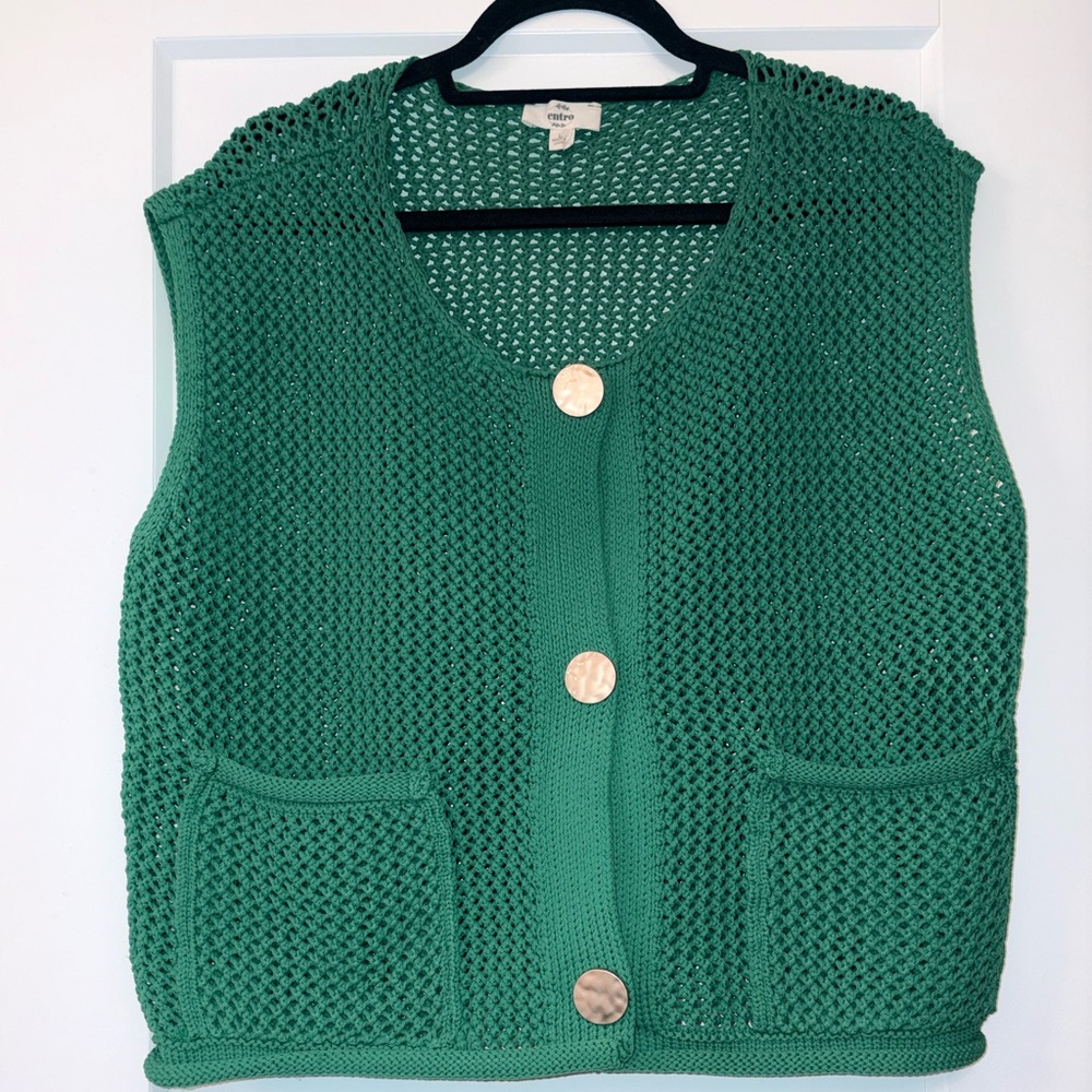 Entro Green Knit Vest